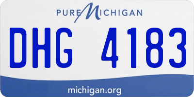 MI license plate DHG4183