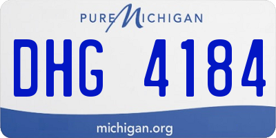 MI license plate DHG4184