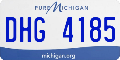MI license plate DHG4185