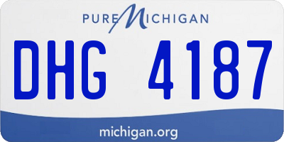 MI license plate DHG4187
