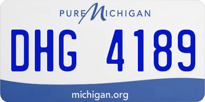 MI license plate DHG4189