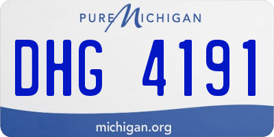 MI license plate DHG4191