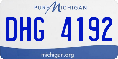 MI license plate DHG4192