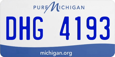 MI license plate DHG4193