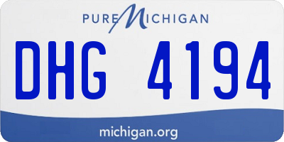 MI license plate DHG4194