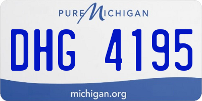 MI license plate DHG4195