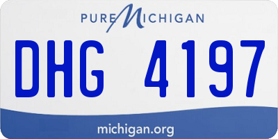 MI license plate DHG4197