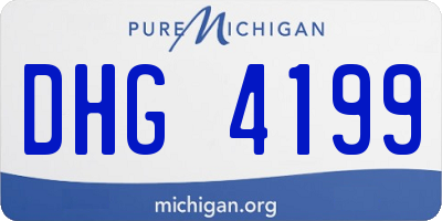 MI license plate DHG4199
