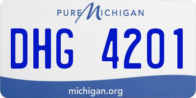 MI license plate DHG4201
