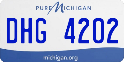 MI license plate DHG4202