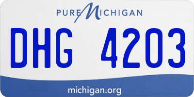 MI license plate DHG4203