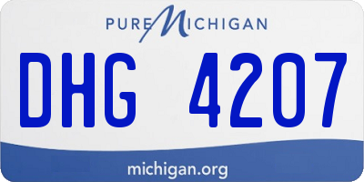 MI license plate DHG4207