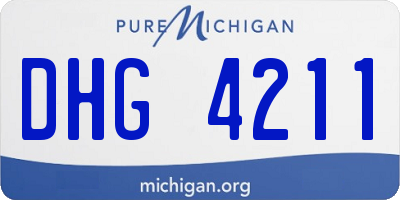 MI license plate DHG4211