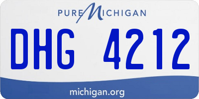 MI license plate DHG4212