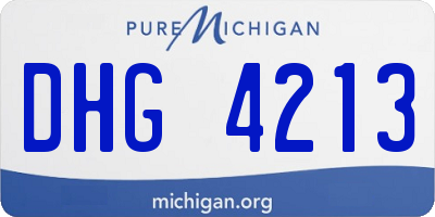 MI license plate DHG4213