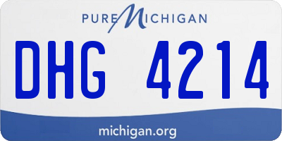 MI license plate DHG4214