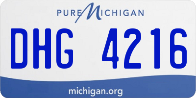 MI license plate DHG4216