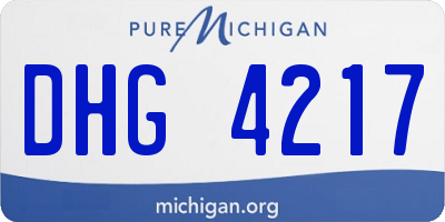 MI license plate DHG4217