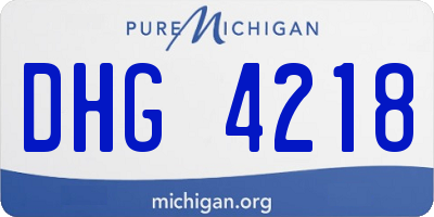 MI license plate DHG4218
