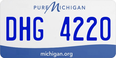 MI license plate DHG4220