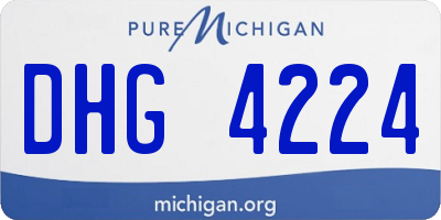 MI license plate DHG4224