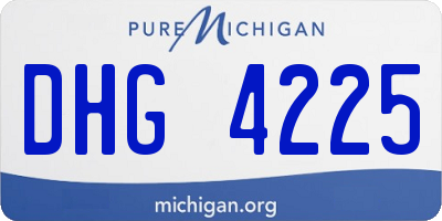 MI license plate DHG4225