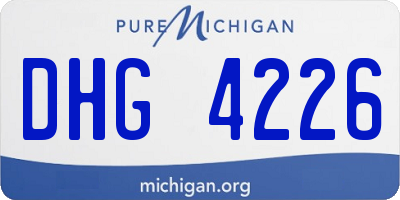 MI license plate DHG4226