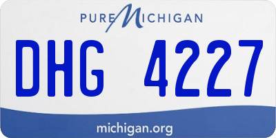 MI license plate DHG4227