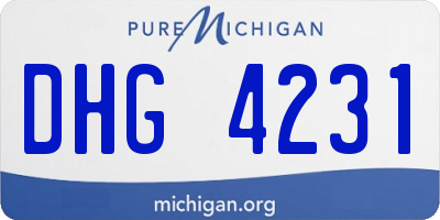 MI license plate DHG4231