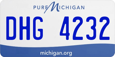 MI license plate DHG4232