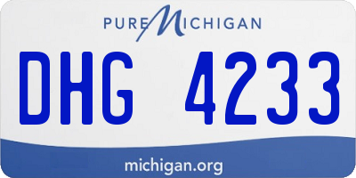 MI license plate DHG4233