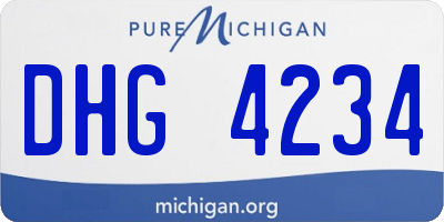 MI license plate DHG4234