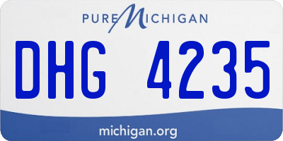 MI license plate DHG4235