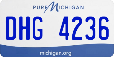 MI license plate DHG4236