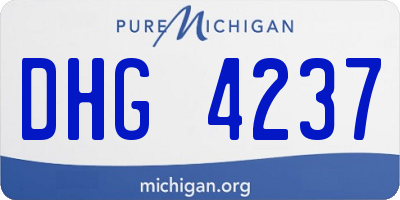 MI license plate DHG4237