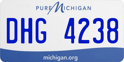 MI license plate DHG4238