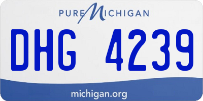 MI license plate DHG4239