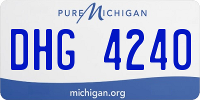 MI license plate DHG4240