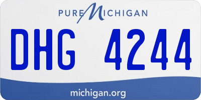 MI license plate DHG4244