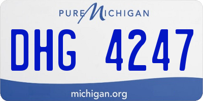 MI license plate DHG4247