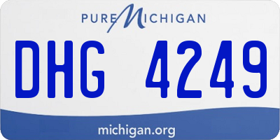 MI license plate DHG4249