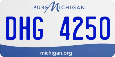MI license plate DHG4250