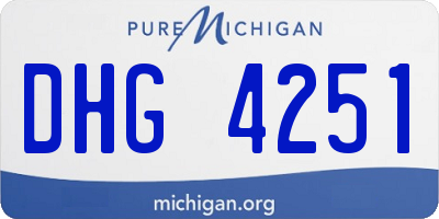 MI license plate DHG4251