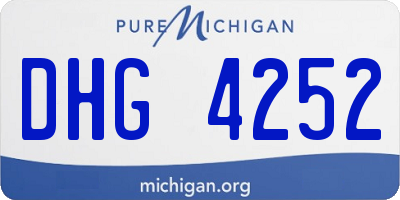 MI license plate DHG4252