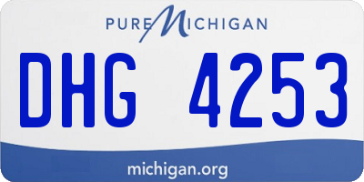 MI license plate DHG4253
