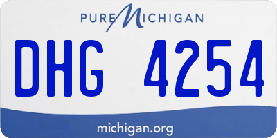 MI license plate DHG4254