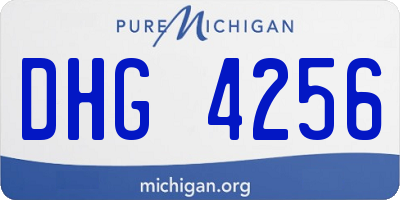 MI license plate DHG4256