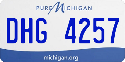 MI license plate DHG4257
