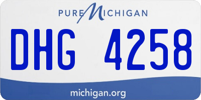 MI license plate DHG4258