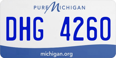 MI license plate DHG4260